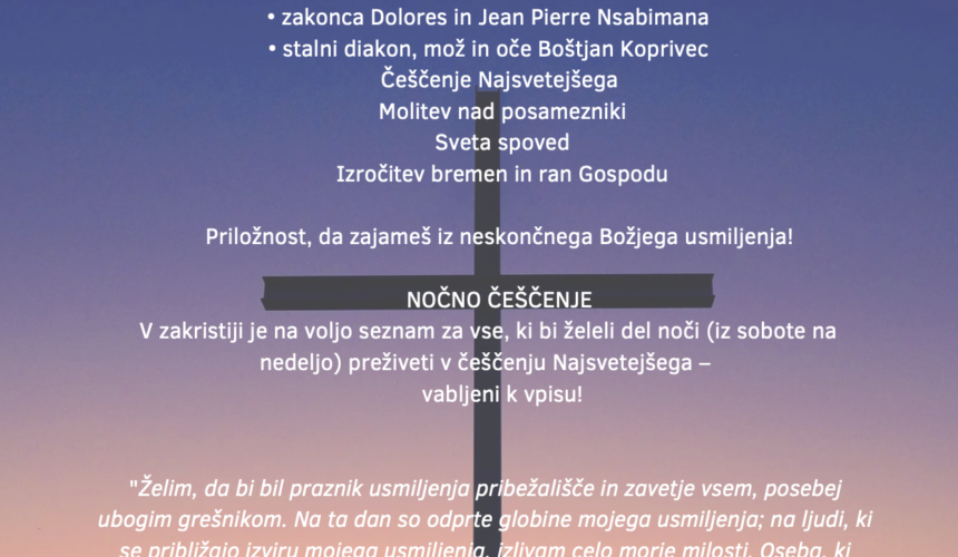 Večer Božjega usmiljenja